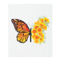 Flower Butterfly with Yellow California Poppy