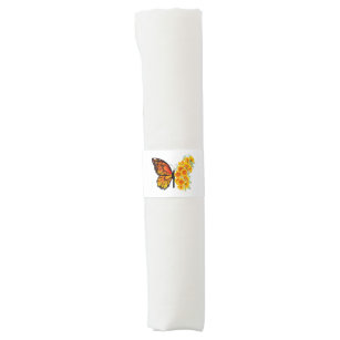 Flower Butterfly with Yellow California Poppy Napkin Bands