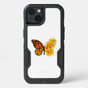 Flower Butterfly with Yellow California Poppy iPhone 13 Case