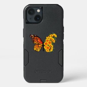Flower Butterfly with Yellow California Poppy iPhone 13 Case