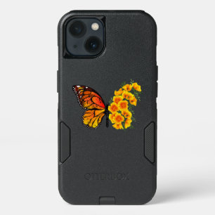 Flower Butterfly with Yellow California Poppy iPhone 13 Case