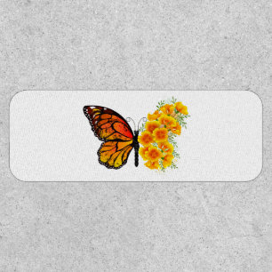 Flower Butterfly with Yellow California Poppy Patch