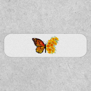 Flower Butterfly with Yellow California Poppy Patch