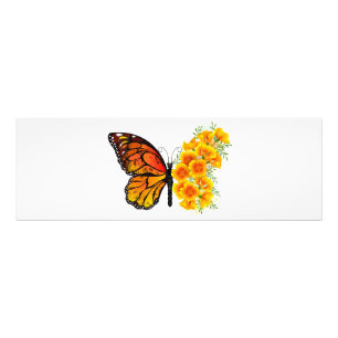 Flower Butterfly with Yellow California Poppy Photo Print
