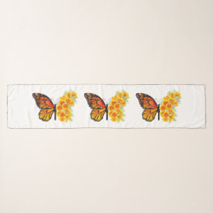 Flower Butterfly with Yellow California Poppy Scarf