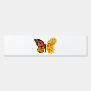 Flower Butterfly with Yellow California Poppy Sign