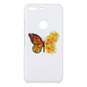Flower Butterfly with Yellow California Poppy Uncommon Google Pixel Case