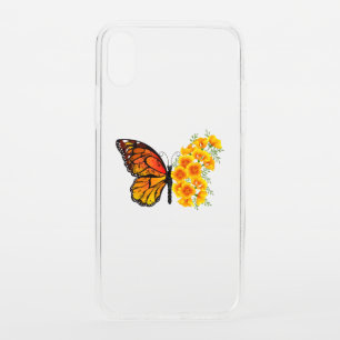 Flower Butterfly with Yellow California Poppy iPhone XS Case