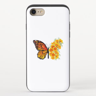 Flower Butterfly with Yellow California Poppy iPhone 8/7 Slider Case