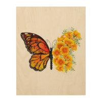 Flower Butterfly with Yellow California Poppy