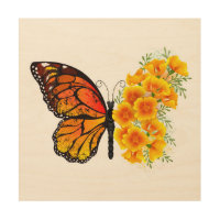 Flower Butterfly with Yellow California Poppy