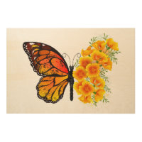 Flower Butterfly with Yellow California Poppy