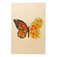 Flower Butterfly with Yellow California Poppy