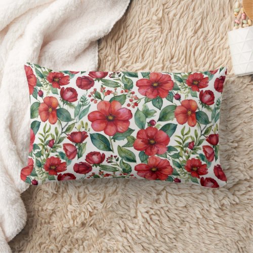 Flower Cab Lumbar Pillow