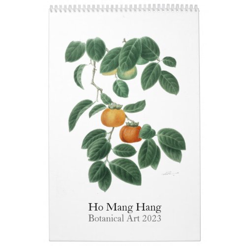 Flower calendar by Ho Mang Hang 2022
