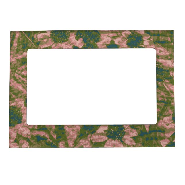 Flower camouflage pattern magnetic photo frame (Front)