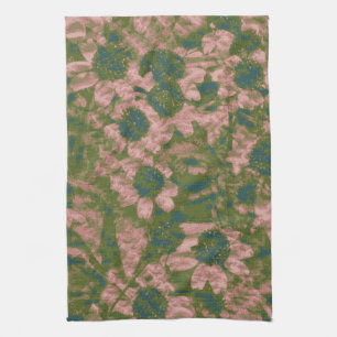 Flower camouflage pattern towel