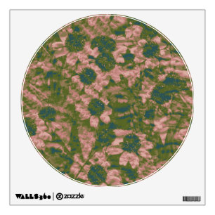 Flower camouflage pattern wall decal