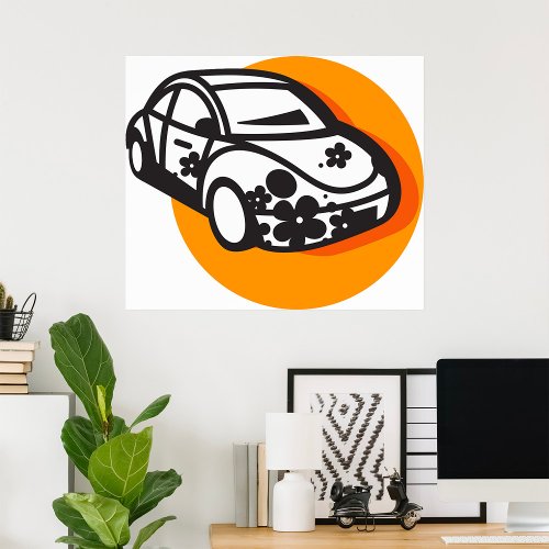 Flower Car Poster