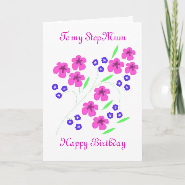 Flower card Stepmum (Front)