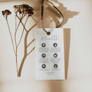 Flower Care Hang Tag Florist Card With Logo