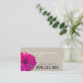 Flower Caregiver Business Card template (Standing Front)