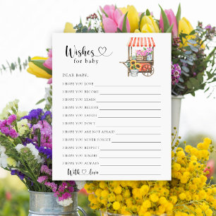 Flower cart baby shower Wishes for baby