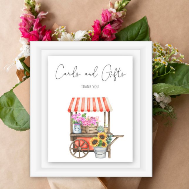 Flower cart bridal shower - Cards and Gifts Poster (Creator Uploaded)