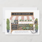 Flower Cart Farmer's Market Blush Baby Shower Invitation (Front)