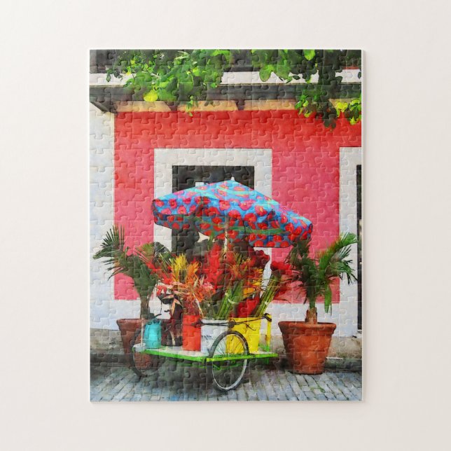 Flower Cart San Juan, Puerto Rico Jigsaw Puzzle (Vertical)