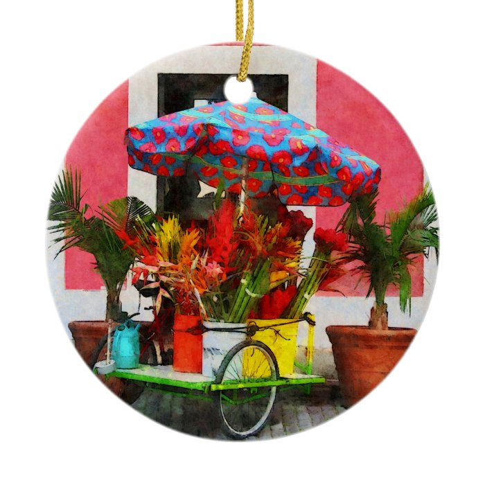 Flower Cart San Juan, Puerto Rico Ornaments