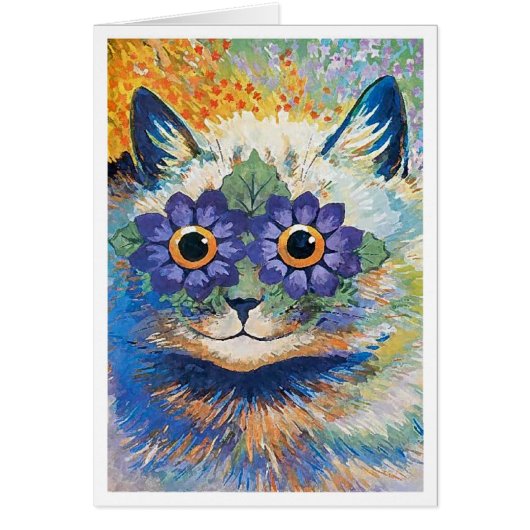 Flower Cat by Louis Wain Cards (Front)
