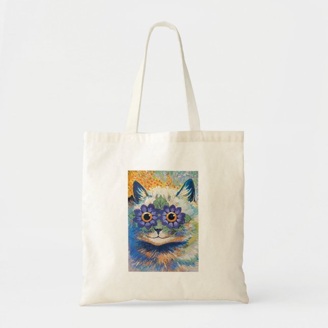 Flower Cat by Louis Wain Tote Bag (Front)