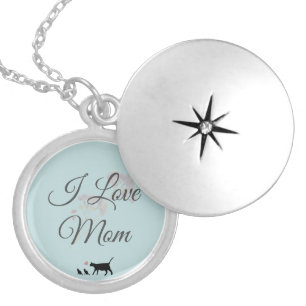 Flower Cat&Memorial Photo Mother's Day Necklace
