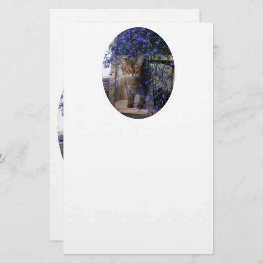 Flower Cat Oval (Front/Back)