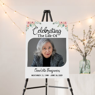 Flower Celebrating The Life Of Custom Photo Foam Board