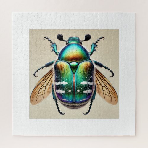 Flower Chafer Insect 060724IREF112 _ Watercolor Jigsaw Puzzle