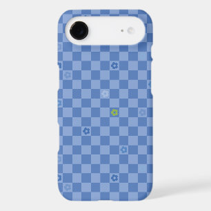Flower Checkered Pattern No. 01 - Light Blue iPhone 17 Air Case