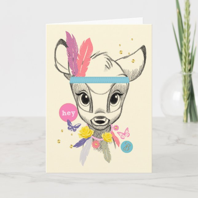Flower Child Bambi - Hey Card (Front)