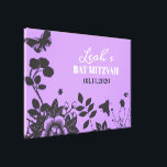FLOWER CHILD Bat Mitzvah Sign-In Memory Board Canvas Print<br><div class="desc">WELCOME! All my designs are ONE-OF-A-KIND original pieces of artwork designed by me! You can only find them here!  I can make this ANY color,  email merequests at Marlalove@hotmail.com</div>