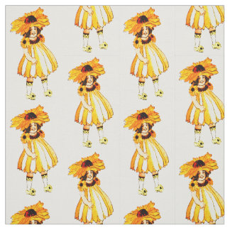 FLOWER CHILD BLACK-EYED SUSAN FLORAL FAIRY PATTERN FABRIC