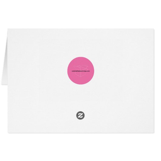 Flower Child Card (Grey, Aqua, White) (Back Horizontal)