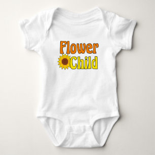 Flower Child Cute Hippie Sunflower 70s Baby Bodysuit