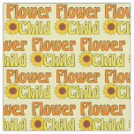 Flower Child Cute Hippie Yellow Sunflower 70s Fabric