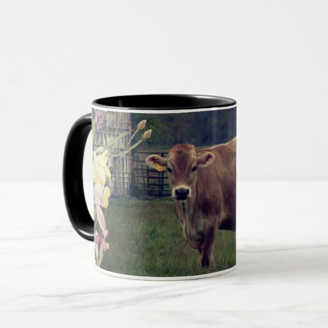 Flower Child Jersey Cow Mug (Front Left)