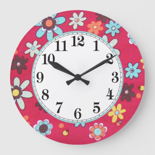 Flower Child Large Clock