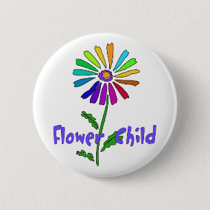 Flower Child Pinback Button