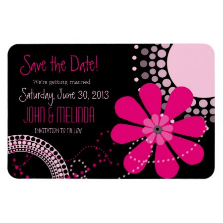 Flower Child Save The Date Magnet