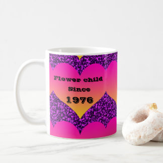 Flower Child Since Retro Birthday Year 1960s 1970s Coffee Mug