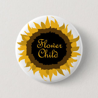 Flower Child Sunflower Button